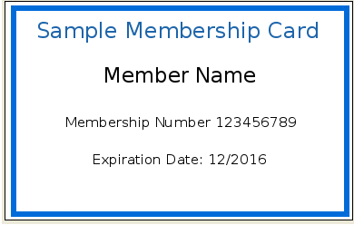 Membership Card. Members 0